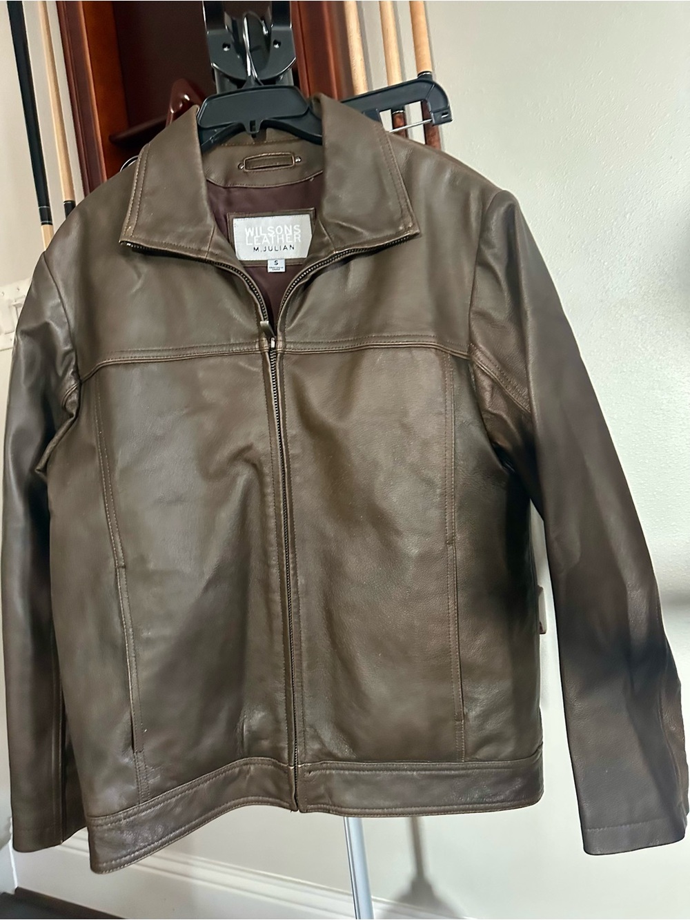 Wilsons Leather Brown Men's Bomber Jacket